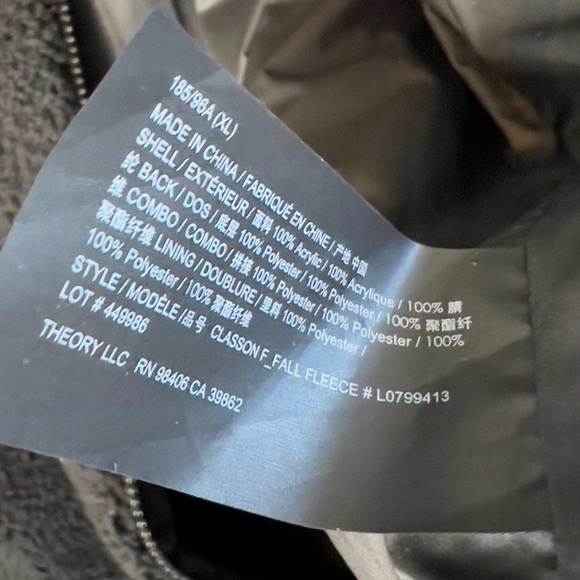 Theory Classon Fall Fleece Full Zip Jacket - Picture 4 of 12
